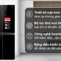 Tủ lạnh Sharp Inverter 362 lít Multi Door SJ-FX420VG-BK
