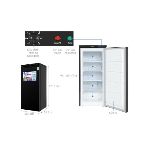 Tủ đông đứng Sanaky VH-180VD3 150 lít inverter 2