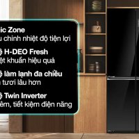 Tủ lạnh Aqua Inverter 660 lít Multi Door AQR-M727XA(GB)U1