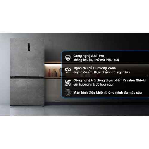 Tủ lạnh Aqua Inverter 660 lít Multi Door AQR-M727XA(GS)U1 0