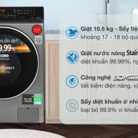 Máy giặt Panasonic Inverter giặt 10.5 kg - sấy tiện ích 2 kg NA-V105FC1LV