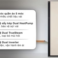 Tủ chăm sóc quần áo thông minh LG Styler Inverter 5 móc SC5MBR80H