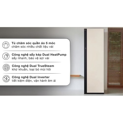 Tủ chăm sóc quần áo thông minh LG Styler Inverter 5 móc SC5MBR80H 0