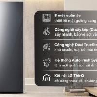 Tủ chăm sóc quần áo thông minh LG Styler Inverter 5 móc SC5GMR80H