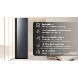 Tủ chăm sóc quần áo thông minh LG Styler Inverter 5 móc SC5GMR80H 0