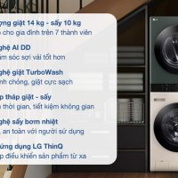 Tháp giặt sấy LG WashTower Inverter giặt 14 kg - sấy 10 kg WT1410NHEG