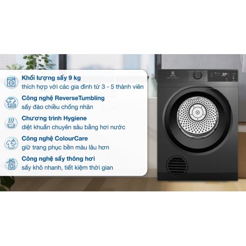 Máy sấy thông hơi Electrolux UltimateCare 9 kg EDV904N3SC 0