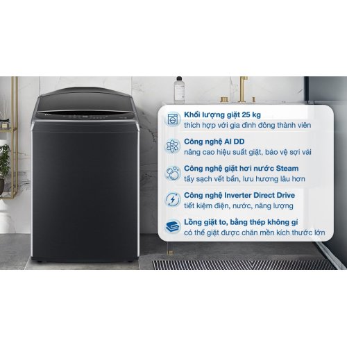 Máy giặt LG AI DD Inverter 25 kg TV2725SV9J 0