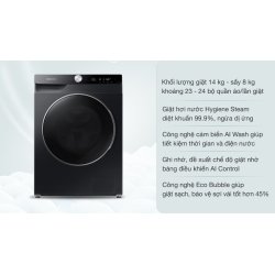 Samsung Inverter Giặt 14 Kg - Sấy 8 Kg WD14TP44DSB/SV 0
