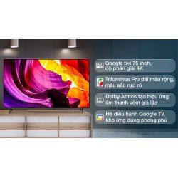 Google Tivi Sony 4K 75 inch KD-75X80K  0