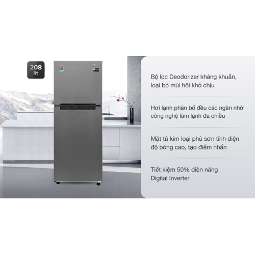 Tủ lạnh Samsung Inverter 208 lít RT19M300BGS/SV 0