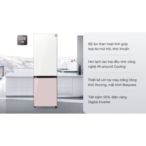 Tủ lạnh Samsung Inverter 339 lít Bespoke RB33T307055/SV 2