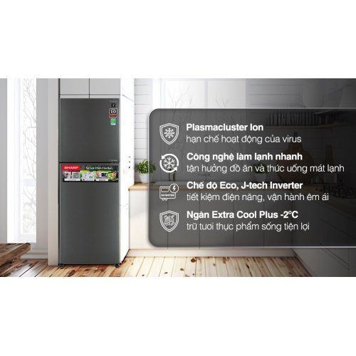 Tủ lạnh Sharp Inverter 360 lít SJ-XP382AE-DS 0