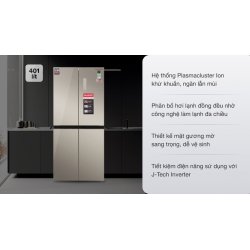 Tủ lạnh Sharp Inverter 401 lít Multi Door SJ-FXP480VG-CH 0