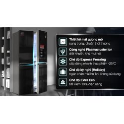 Tủ lạnh Sharp Inverter 401 lít Multi Door SJ-FXP480VG-BK 0